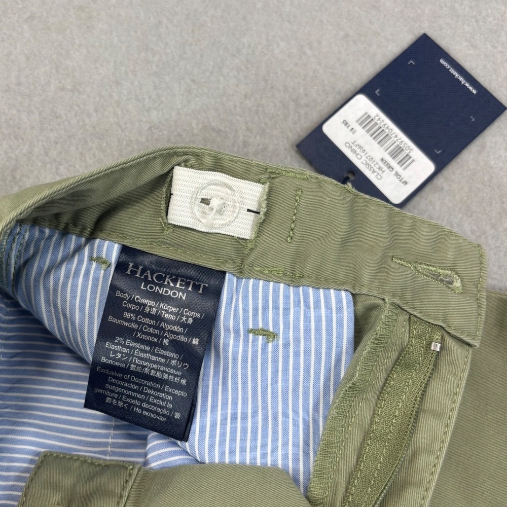 New with Tags Hackett London Boys olive chino pant size‎ 7/8Y adjustable waist - Picture 8 of 8